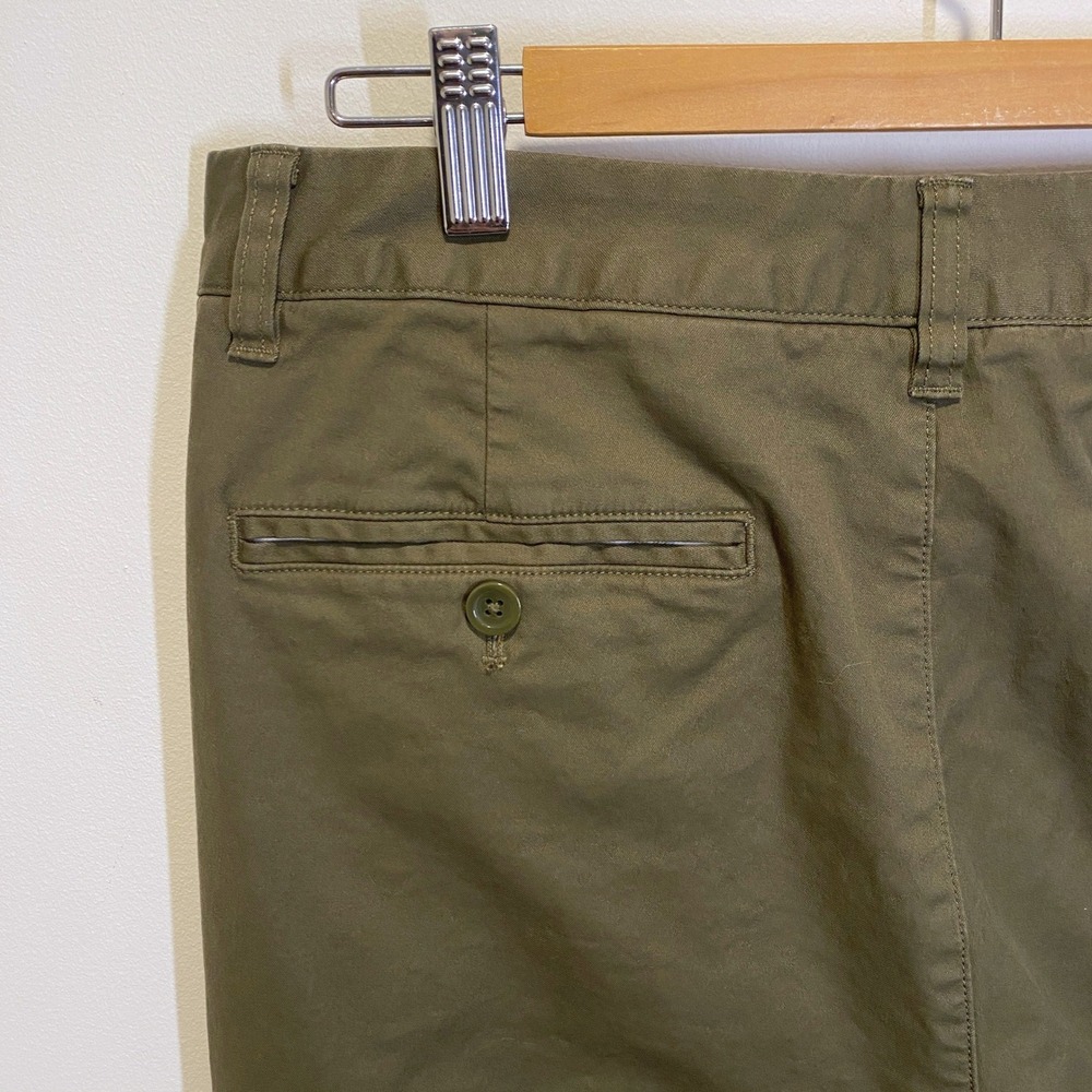 Bonobos Chinos Mens 33x32 Olive Excellent Plaid Flannel Lined Athletic Fit - Picture 6 of 10